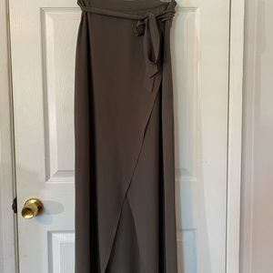 Hunter green maxi skirt